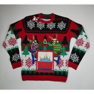 NEW men's Blizzard Bay Christmas Holiday sweater, medium, Reindeer